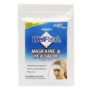 WellPatch Cooling Headache Pads, Migraine 4 Pads in a Pack. (Pack of 6)= 24pads
