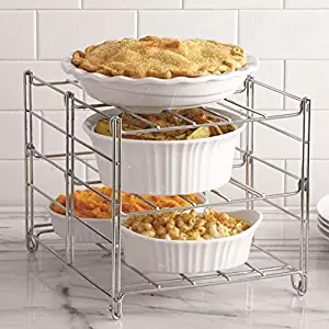 KOVOT 3-Tier Collapsible Oven Rack & Turkey Lifter Roasting Rack | Space Saving Oven Rack For Multiple Roasting And Baking Tasks | Includes (1) Oven Rack & (1) Turkey Lifter