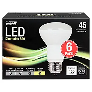 Feit Electric 45 Watt Equivalent 450 Lumen 2700K Soft White Dimmable R20 LED Light Bulb (6 - Pack)