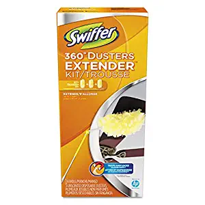 Swiffer 82074 360 Dusters, Plastic Handle Extends to 3 ft, 1 Handle & 3 Dusters/Kit