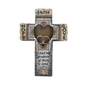Abbey Gift Faith Hope Love Marriage Cross, 7.25 x 10.5