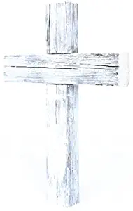 BarnwoodUSA Decorative Cross, Rustic Christian Home Decor, Recycled Wood (White Wash)