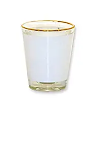 12 Pcs. BLANK SUBLIMATION SHOT GLASSES 1.5oz WHITE PATCH HEAT TRANSFER REF. 10300