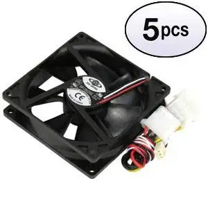 GOWOS (5 Pack 90x90x25mm Cooling Fan Sleeve Bearing DC12V 3/4Pin Combo