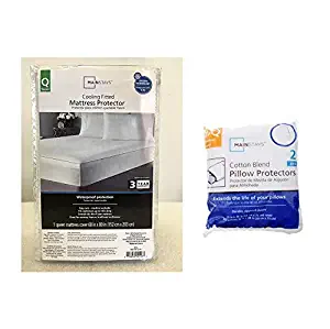 Mainstays Cooling Comfort Luxury Fitted Mattress Protector with Cover (Queen)