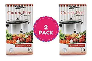 Multi-Use Large Slow Cooker - Crock Pot Liner Bags Fits 7 - 8 Quart Crock Pot 20 Ct