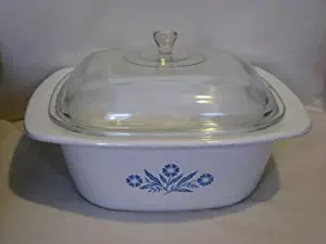 Vintage Corning Ware " Cornflower " 4 Quart Dutch Oven Casserole w/ Lid - P-24-B USA