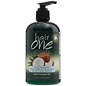 Hair One Coconut Oil Cleansing Conditioner for Dry Hair 12 oz (Pack of 1)