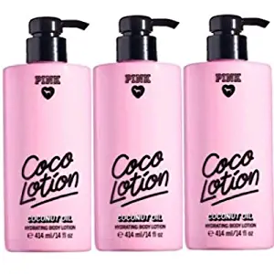 Victoria's Secret pink Three (3) Coco Lotion Coconut Oil Hydrating Body Lotion