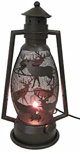 De Leon Collections Metal Deer Lantern Light