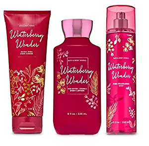Bath and Body Works NEW 2019 WINTERBERRY WONDER - Trio Gift Set Body Lotion - Body Cream and Fragrance Mist - Full Size