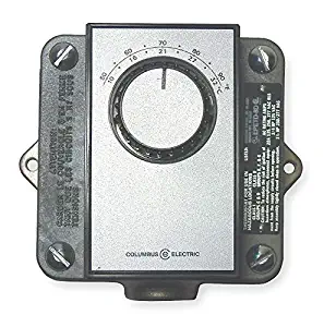 Columbus Electric Line Volt Mechanical Tstat for Heating and Cooling, 120 to 277VAC - EPETD8DJ
