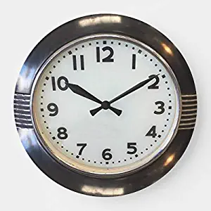 Georgia Barnard Classic Wood Clock, Non Ticking Clock 12" Vintage 1930'S Style Art Deco Wooden Decorative Round Wall Clock