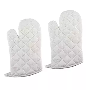 New Star 32123 Terry Cloth Oven Mitts/Gloves, 13-Inch, Set of 2