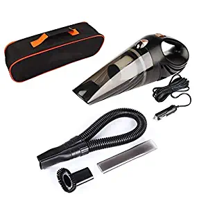 Car Vacuum Cleaner,Portable Handheld Auto Vacuum,DC 12V High Power 4500Pa with Stronger Suction, for Car Wet & Dry Use,HEPA Filter,Comes with Carrying Bag