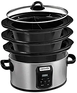 Crock-pot SCCPVS642-S Choose-A-Crock Programmable Slow Cooker, 6 quart/4 quart/2 x 1.5 quart, Silver