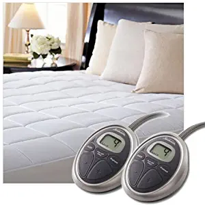 Sunbeam Slumber Rest Premium Quilted Electric Heated Mattress Pad King Size SC7