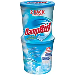 DampRid Refillable Moisture Absorber, Fragrance Free, 10.5 Oz, 2 Count - 1 Pack