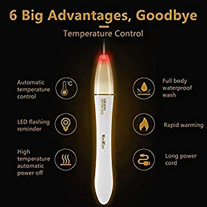 LOKJHG Intelligent Waterproof ABS Massage Stick, Waterproof, USB Heating Rod Warm Body 3 Minutes Fast Heating for Adult Toy,Waterproof, Suitable for Beginners