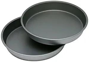 G & S Metal Products Company HG268 OvenStuff Non-Stick Round Cake Baking Pan 2 Piece Set, 9", Gray