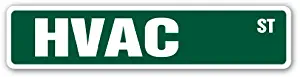 HVAC Street Sign high voltage air conditioning ac | Indoor/Outdoor |  24" Wide Plastic Sign