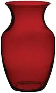 Floral Supply Online 8" Ruby Red 999 Rose Vase- Decorative Glass Flower Vase for Floral Arrangements, Weddings, Home Decor or Office.