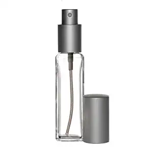 Riverrun Perfume/Cologne Atomizer Empty Refillable Slim Glass Bottle Matte Silver Fine Mist Sprayer 1 oz. 30ml (1 Bottle)