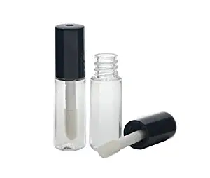 12 PCS 3ML Cute Black Cap Reusable Empty Lip Gloss Balm Tube Bottle DIY Container Vials