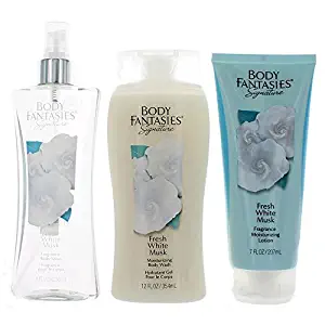 Body Fantasies Fresh White Musk 3 Piece Gift Set for Women by BODY FANTASIES SIGNATURE