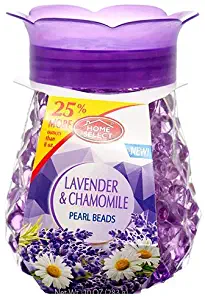 Home Select Pearl Beads Air Freshener Gel, Lavender & Chamomile - Eliminates Odors - Made with Natural Essential Oils 10 Oz. Each (Pack of 6)