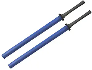Blue Fushion 35" Set of 2 Blue Foam Bokken Swords w/ Black Plastic Handle