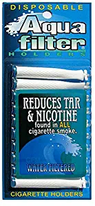 AquaFilter Disposable Cigarette Holders - 10 Filters Per Pack (Pack of 12)