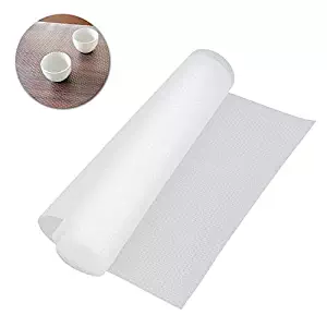 JINDIN Shelf Liner Can Be Cut Refrigerator Mats Fridge Pads Non-Adhesive Cupboard Liners Non-Slip Cabinet Drawer Table Liners 59 x 17 Inch Transparent