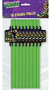 Teenage Mutant Ninja Turtles Party Straws, 16ct