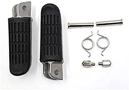 EDTara Motorcycle Aluminum Alloy Nonslip Foot Rest Pegs Front Pedal for Suzuki - Black 1pair