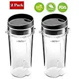 BLEND PRO Replacement For Ninja 16 Oz Cup Single Serve - For Nutri Ninja BL770 BL780 BL660 Blender (2-Pack)