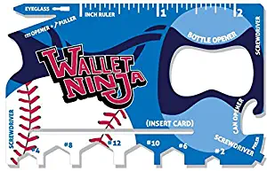 Wallet Ninja - SPORTS: (Baseball, Basketball, Football) 18 in 1 Credit Card Sized Multitool (#1 Best Selling in the World) (Baseball)