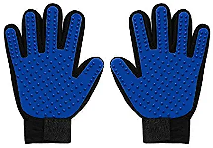 AIRGOOD Pet Grooming Glove, Efficient Pet Hair Remover,Gentle Deshedding Brush Glove - Massage Tool with Unique Five Finger Design Long & Short Fur Dogs and Cats