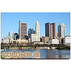 Columbus fridge magnet Ohio travel souvenir