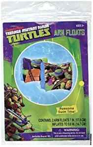 Teenage Mutant Ninja Turtles Inflatable Arm Floats - TMNT Boys Swimming Pool, Outdoor Toy