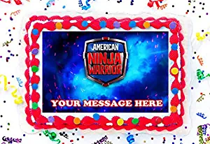 American Ninja Warrior Cake Topper Edible Image Personalized Cupcakes Frosting Sugar Sheet (8" X 11" Cake Topper)