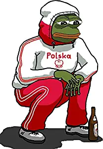 MAGNET Rare Pepe - Slav Squat Polski Edition Magnet Decal Fridge Metal Magnet Window Vinyl 5"