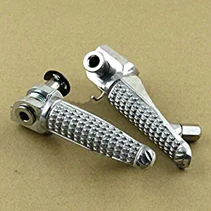 Motorcycle Silver Front Footrests Foot pegs Fits Kawasaki EX250 NINJA 250 EX300 NINJA 300 2013-2014 NINJA ZX6R ZX636 2002-2014