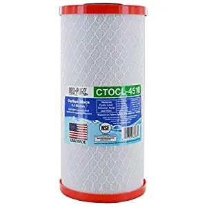 Neo-Pure CTOCL-4510 9-7/8" x 4-1/2" Coconut Shell Carbon Block Filter 0.5 Micron - Single
