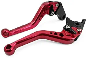 Short Brake and Clutch Levers for KAWASAKI NINJA 650R ER-6F ER-6N 2009-2016,Ninja400R 2011,Versys 650cc 2009-2014 Red