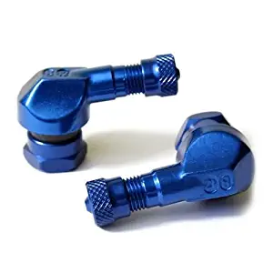 90 Degree Blue Angled Aluminum Tire Valve Stems fits most BMW Harley Davidson Honda Kawasaki Suzuki Yamaha