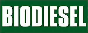 MAGNET 3x8 inch Green BIODIESEL Bumper Sticker -clean fuel recycle gas recycled use bio Magnetic vinyl bumper sticker sticks to any metal fridge, car, signs