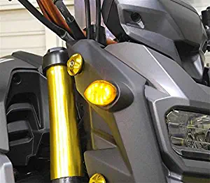 Perfect fit 2013-2019 Honda Grom Front Amber Flush 12 LED Turn Signals Blinkers Pack of 2