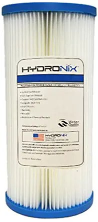 Hydronix SPC-45-1001 Polyester Pleated Filter 4.5" OD X 9 3/4" Length, 1 Micron