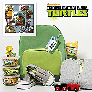 Teenage Mutant Ninja Turtles Personalized Waterproof Weatherproof No-Sew Preschool Daycare Package Including Labels and Bag Tags Babies Kids and Toddlers
